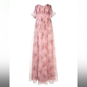 Marchesa Notte Dress - pink tulle draped gown size 2 perfect shape